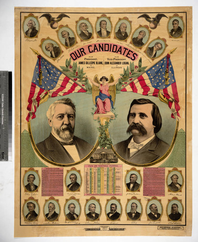 Our candidates for president, Stephen Grover Cleveland, of New York. For vice-president, Thomas A. Hendricks, of Indiana