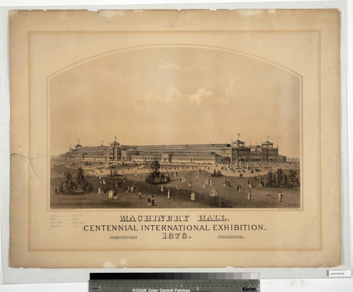 Machinery Hall, Centennial International Exhibition. 1876. Fairmount Park Philadelphia