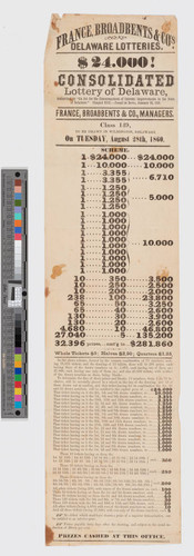 France, Broadbents & Co.'s Delaware lotteries