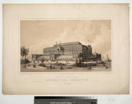 Horticultural Hall International Exhibition, 1876. Fairmount Park. Philadelphia