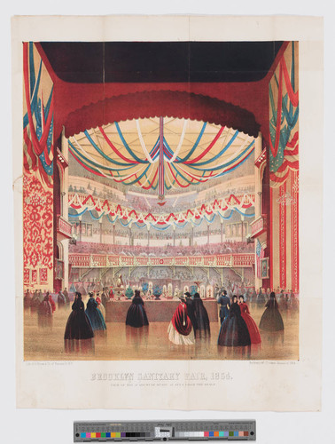 Brooklyn Sanitary Fair, 1864. View of the academy of music, as seen from the stage