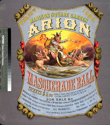 Feb. 19th.. 1880. Madison Square Garden : Arion : masquerade ball