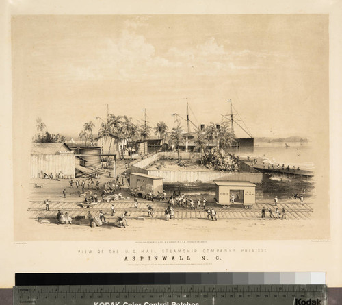 View of the U.S. Mail Steamship Company's premises, : Aspinwall N. G