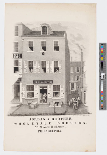 Jordan & Brother, wholesale grocers, No. 121, North Third Street, Philadelphia
