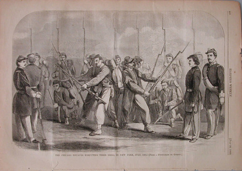 The Chicago Zouaves executing their drill in New York, July, 1860