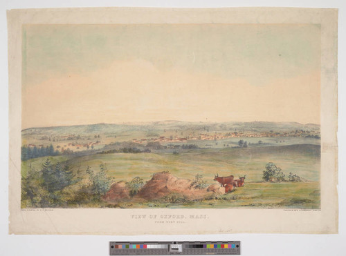 View of Oxford, Mass. from Fort Hill