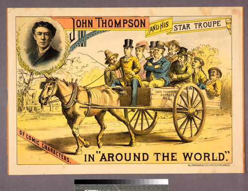 John Thompson and his star troupe of comic characters. : In "around the world"