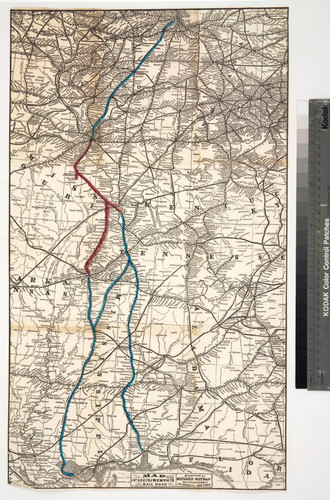 Map showing St. Louis and Memphis Rail Road