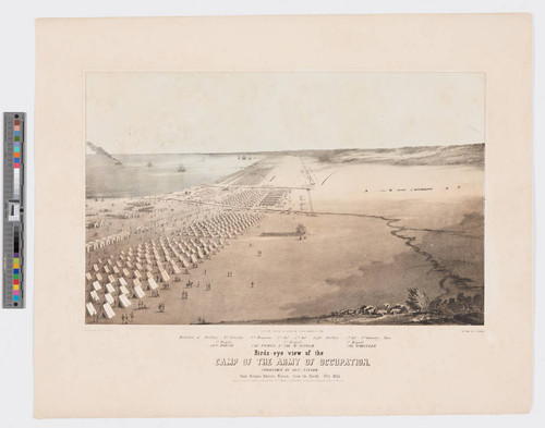 Birds-eye view of the camp of the army of occupation, commanded by Gen'l Taylor