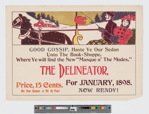 Good gossip, haste ye our sedan ... the delineator, for January, 1898