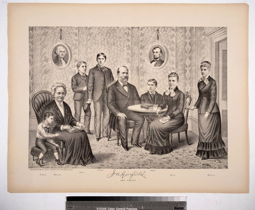 J. A. Garfield and family