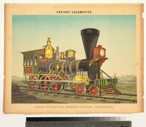 Freight locomotive. Richard Norris & Son, locomotive builders, Philadelphia