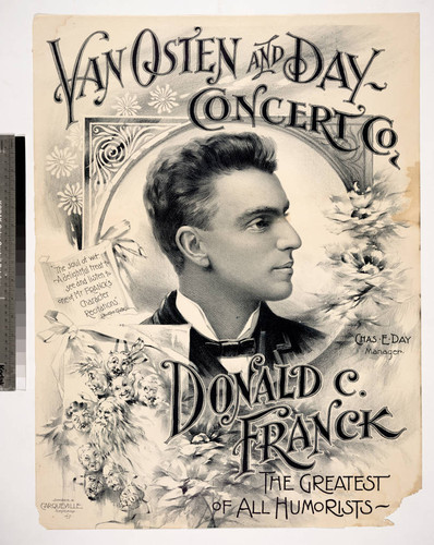 Van Osten and Day Concert Co. : Donald C. Franck the greatest of all humorists