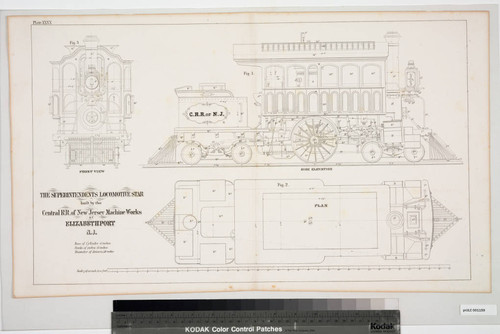 The superintendents locomotive star built by the Central R.R. of New Jersey Machine Works at Elizabethport N.J