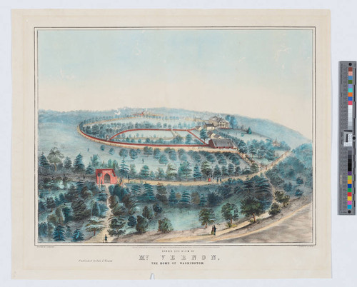 Birds eye view of Mt. Vernon, : the home of Washington