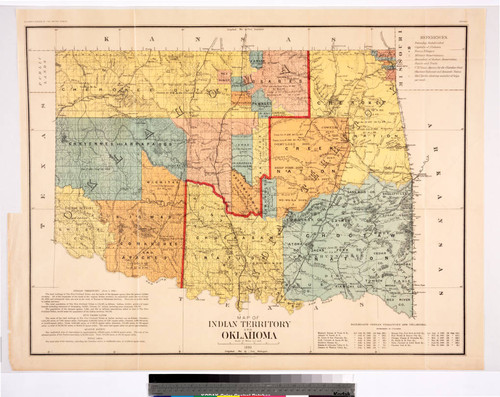 Map of Indian territory and Oklahoma : 1890