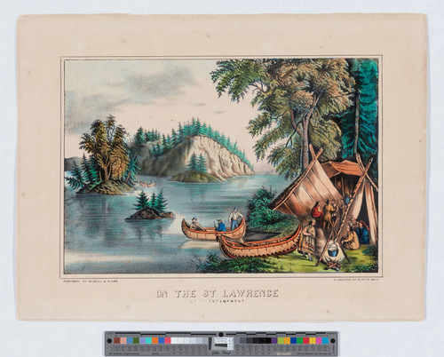 On the St. Lawrence : Indian encampment