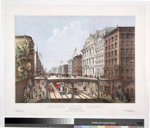 Proposed Arcade Railway. : Under Broadway, view near Wall Street