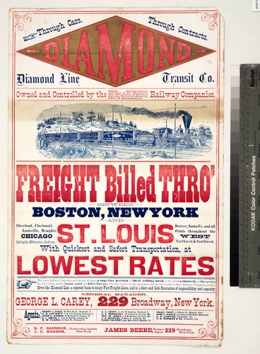 Diamond Line Transit Co. : Owned and controlled by the Erie, Bellefontaine, Atlantic & Gt. Western, Cin. Hamilton & Dayton. Chicago & Great Eastern, Ohio & Mississippi, railway companies