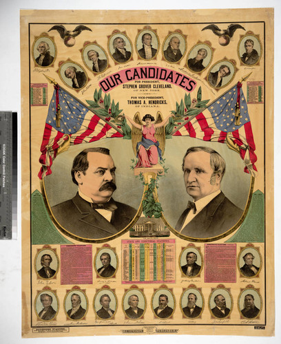 Our candidates for president, James Gillespie Blaine, of Maine. For vice-president, John Alexander Logan, of Illinois