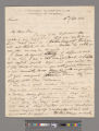 Opie, Amelia (Alderson). Letter to Thomas John Alderson