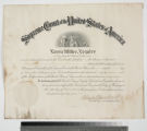 Certificate : "Supreme Court of the United States of America"