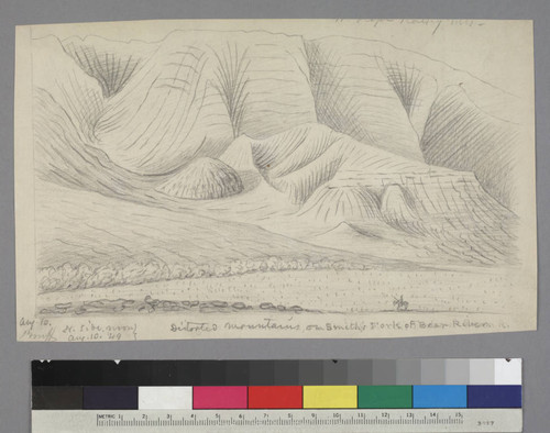 Distorted mountains on Smith’s Fork of Bear River