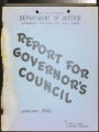 Report for Governor's Council