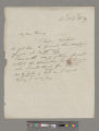 Opie, Amelia (Alderson). Letter to Henry Perronet Briggs