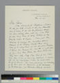 Actor George Arliss writes to EPH about the war