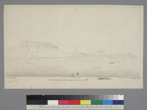 Scott's Bluffs & Chimney-Rock, dist. 5 miles