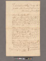 Francis Inglish letter to Governor William Denny