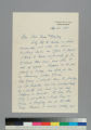 Actor George Arliss writes to GBH and EPH