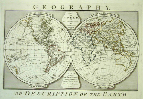 Map of the World, with the latest Discoveries, by Samuel Dunn, Mathematician