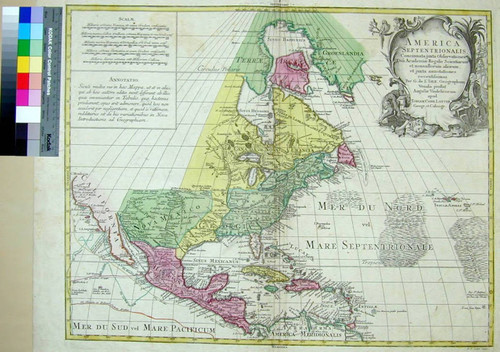 America septentrionalis : concinnata juxta observationes Dnn Academiae Regalis Scientiarum et nonnullorum aliorum, et juxta annotationes recentissimas / per G. de l'Isle, geographum