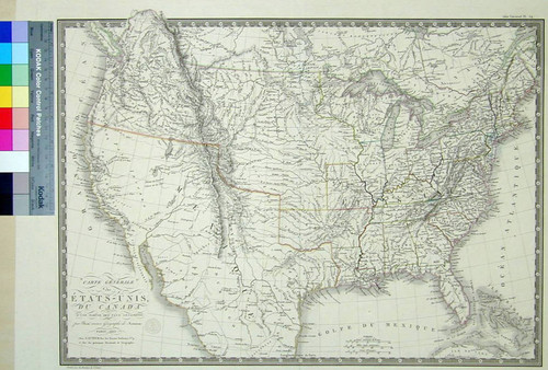 Carte Générale des États-Unis, du Canada et d'une partie des pays adjacents; par Brué ancien Géographe de Monsieuv