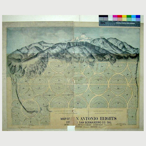 Map of San Antonio Heights Ontario, San Bernardino Co. Cal