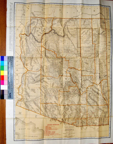 Rand McNally standard map of Arizona