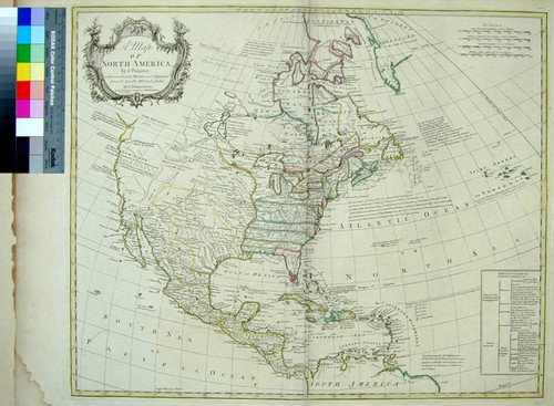 Map of North America by J. Palairet With considerable Alterations & Improvements from D'Anville, Mitchell & Bellin. by L. Delarochette