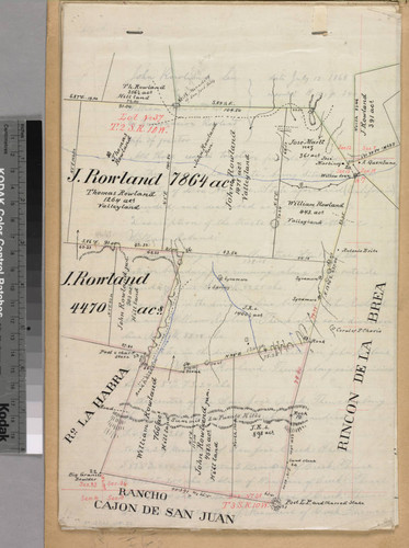 Rancho la Puente : S41 (Goodwin et al vs Rowland) - map of partition