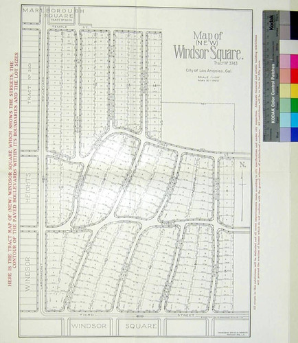 Map of (New) Windsor Square : Tract No. 3743