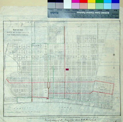 Map of the City of Long Beach Los Angeles County, California