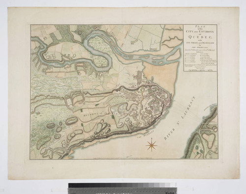 Plan of the City and Environs of Quebec with its Siege and Blockade by the Americans, from the 8th of December 1775 to the 13th of May 1776