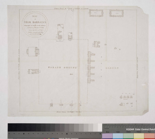 Map of Drum Barracks, Wilmington. containing 59 4/10 acres