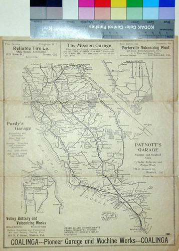 Automobile roads of Central and Southern California