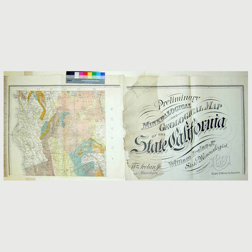 Preliminary mineralogical and geological map of the State of California / William Irelan Jr. State Mineralogist