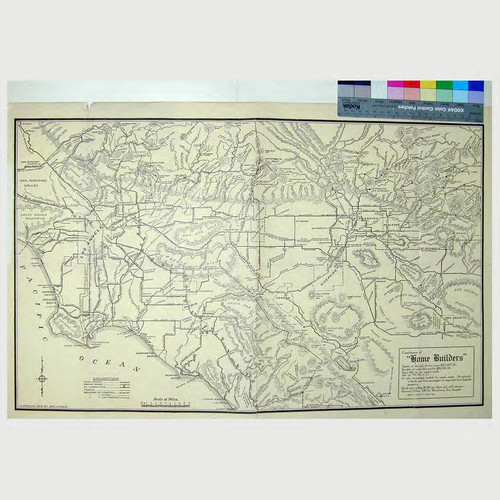 [Map showing the good roads in Los Angeles and adjacent counties, California.]
