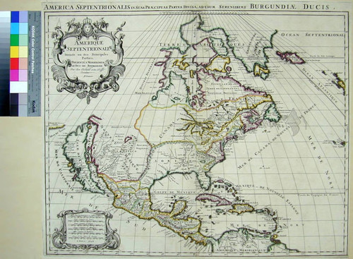 Amerique septentrionale : divisée en ses principales parties ; presenté a Monseigneur le Duc de Bourgogne / par son tres-humb et tres obeissa seruiteur. H. Jaillot