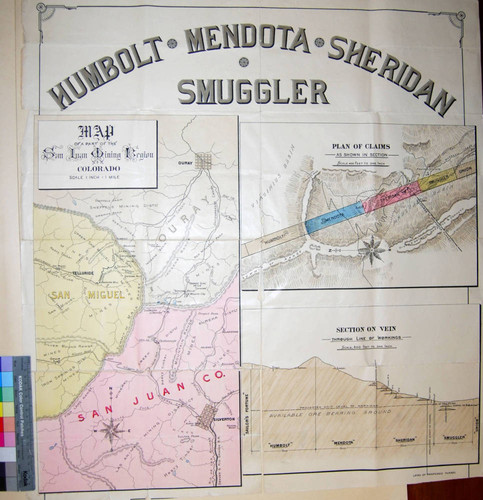 Map of the San Juan Mining Region Colorado