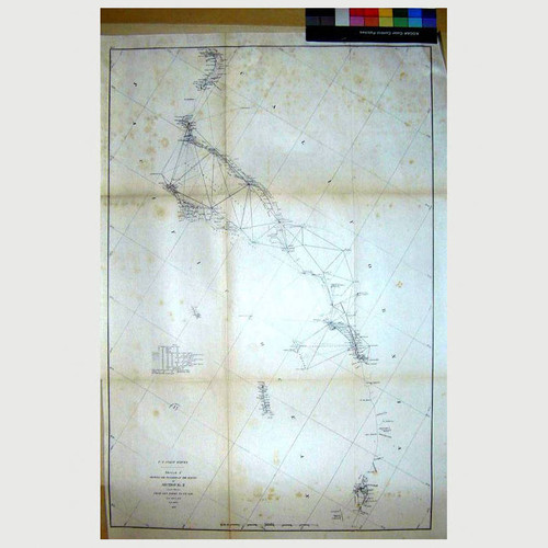 Sketch J showing the progress of the Survey in Section No. X (Lower Sheet) from San Diego to Pt. Sal from 1850 to 1875